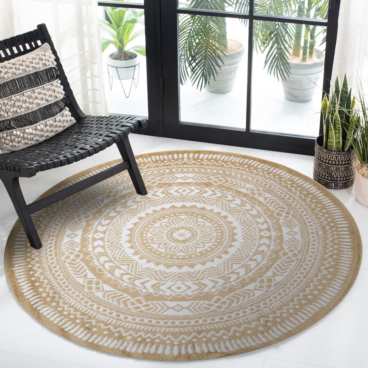 Dywan FUN Napkin serweta koło - złoty koło 120 cm