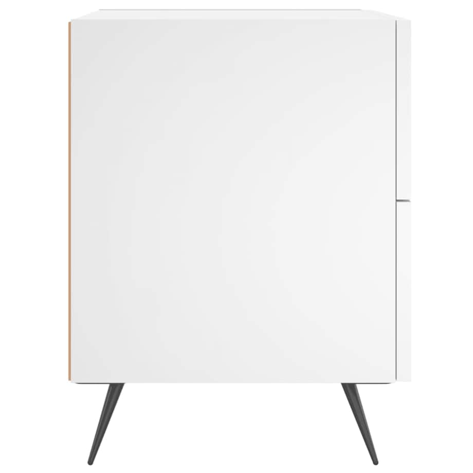 vidaXL Szafka nocna, biała, 40x35x47,5 cm, materiał drewnopochodny