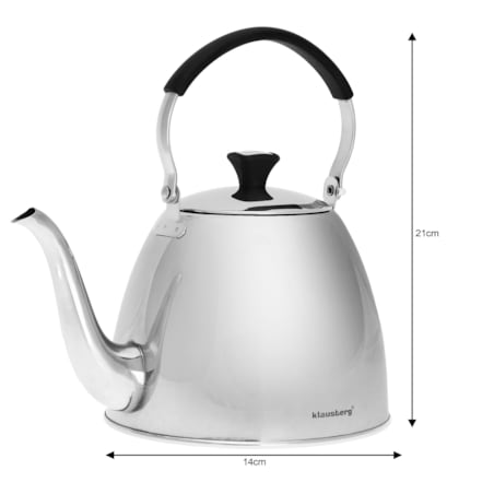 Czajniczek zaparzacz 1.0L do herbaty ziół KLAUSBERG srebrny