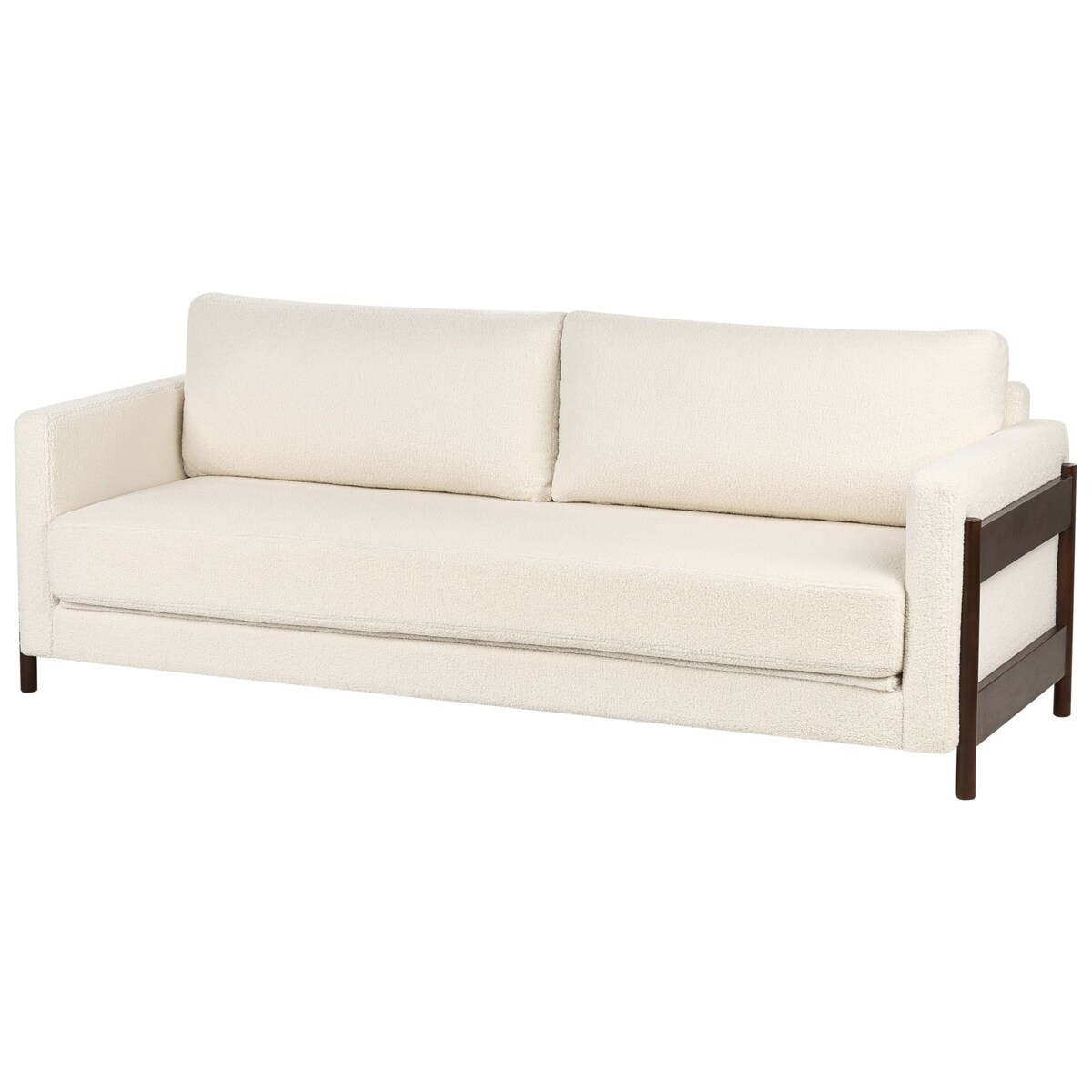 Sofa rozkładana boucle biała ORSA