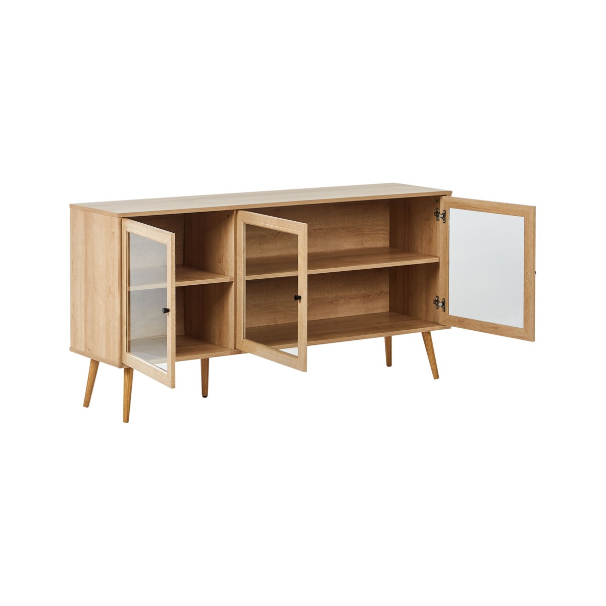 Komoda trzydrzwiowa ALBANY 150 cm 40 cm Jasnobrązowy