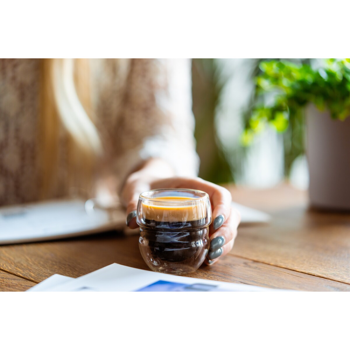 2 szklanki do espresso z podwójną ścianką 70 ml Sferico 7947