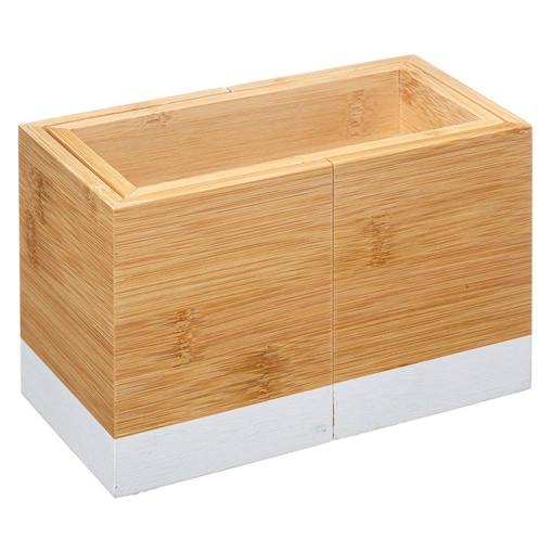 Organizer na sztućce, regulowany rozmiar, bambusowy, 18 x 10 x 12 cm