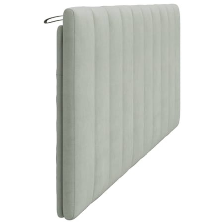 vidaXL Poduszka na wezgłowie, Hanko, jasnoszara, 200 cm, aksamitna