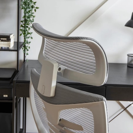 Biurowe Krzesło Obrotowe Ergonomiczne Fotel Tapicerowany Szary CARET 2