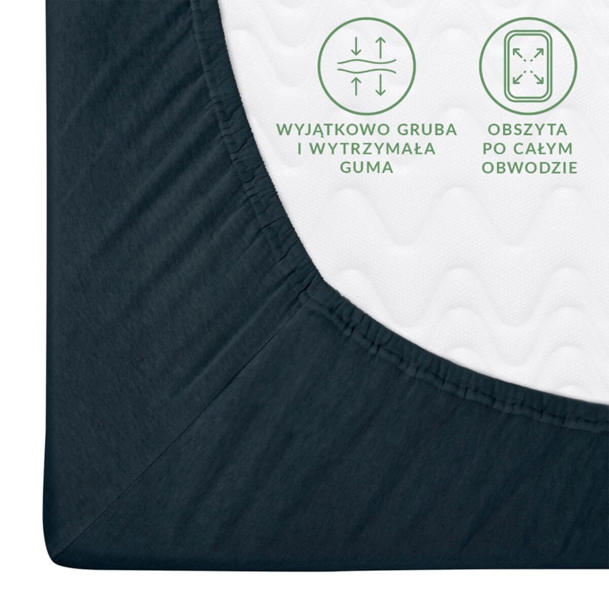 Prześcieradło jersey z gumką 160x200 Basic ciemny granat