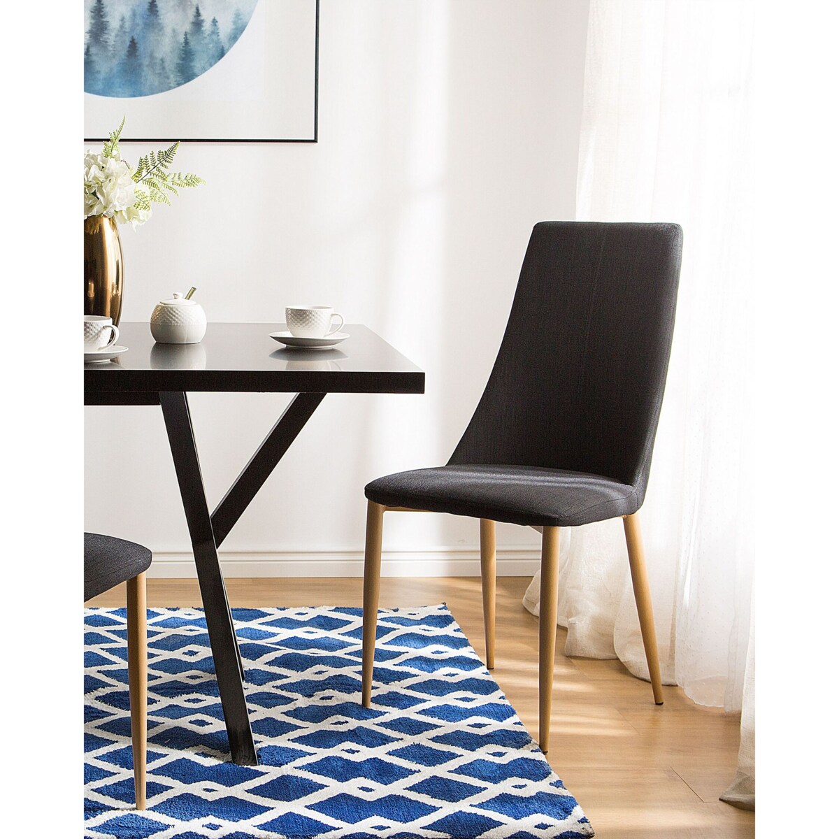 Zestaw 2 krzeseł do jadalni czarny CLAYTON