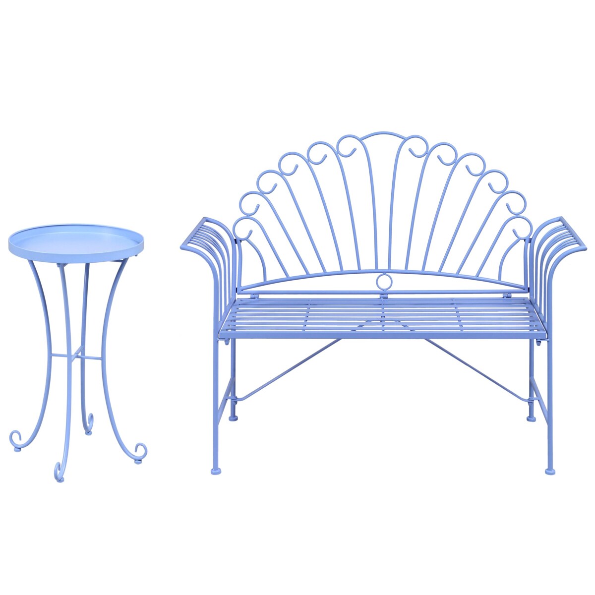 Zestaw mebli balkonowych CAVINIA Metal Błękitny