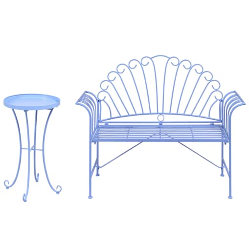 Zestaw mebli balkonowych CAVINIA Metal Błękitny