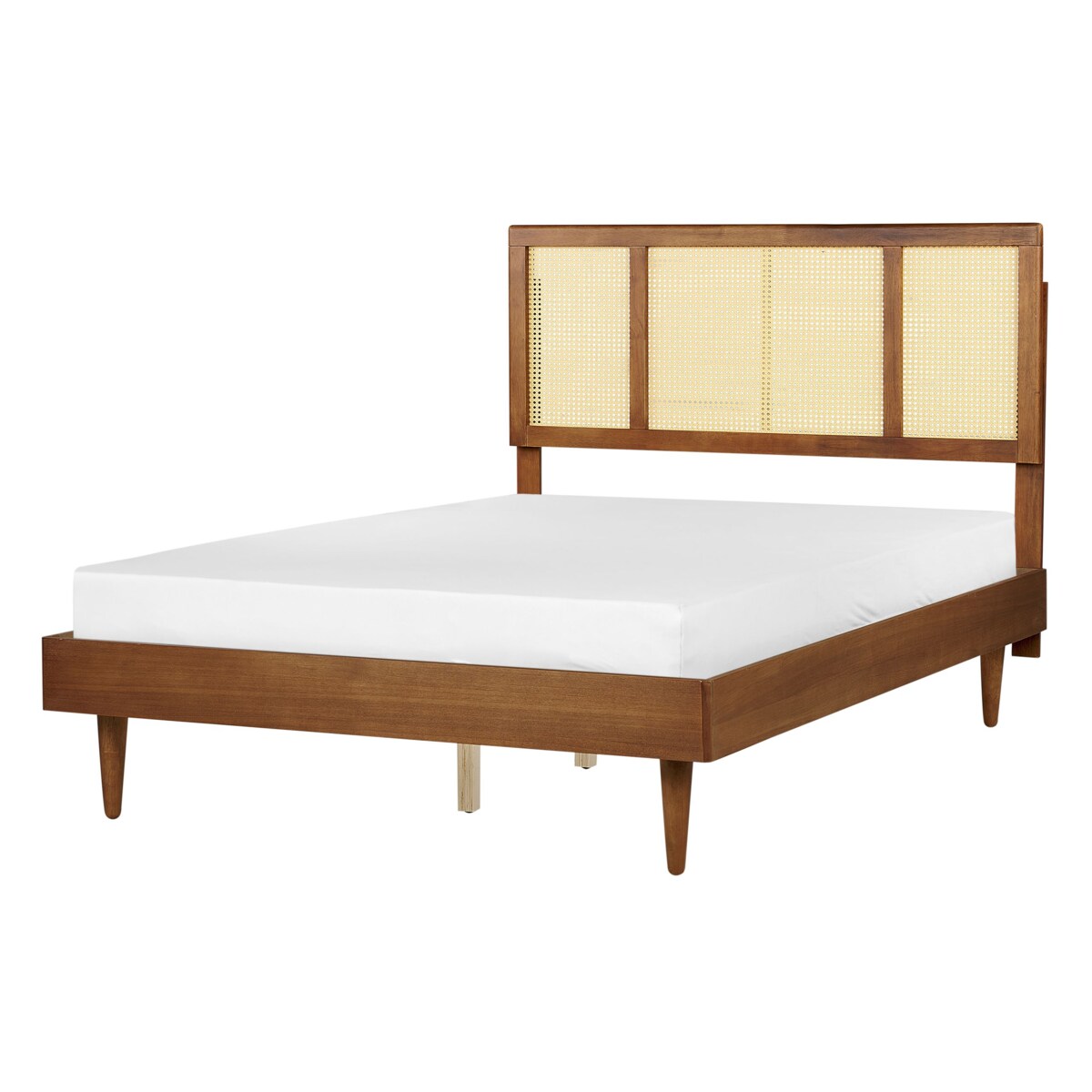 Łóżko Rattan AURAY 140 x 200 cm Brązowy