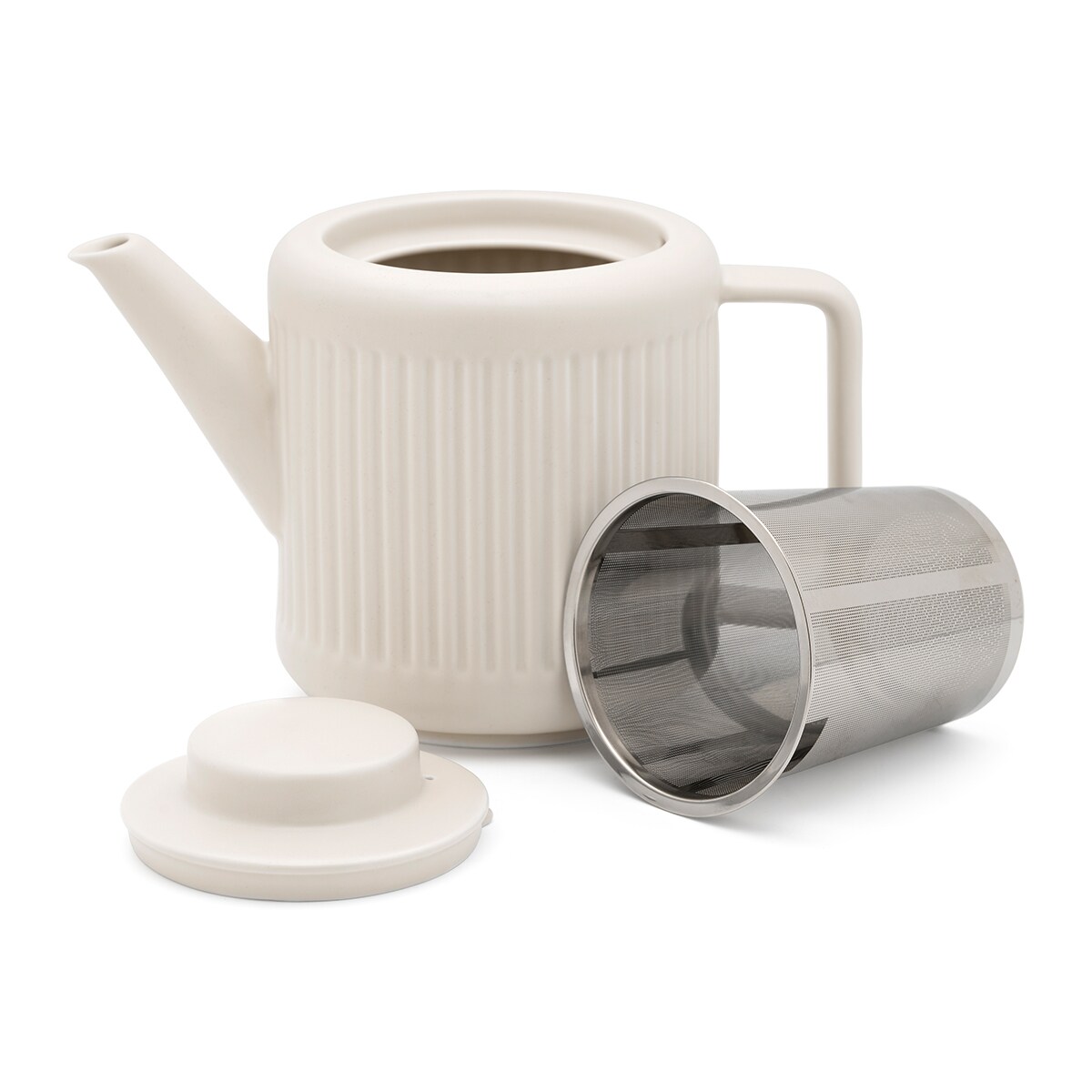 Dzbanek do herbaty ceramiczny Skagen 1,2L - biały / Bredemeijer
