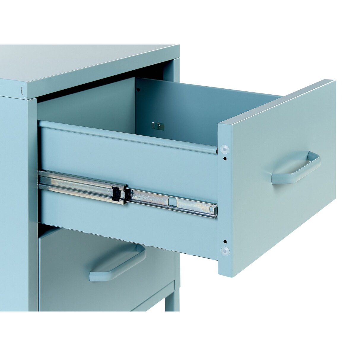 Szafka nocna metalowa jasnoniebieska MALAVI