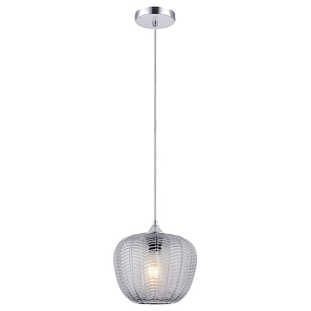 Wisząca lampa szklana Monet 3177 do jadalni nad stół chrom przydymiona