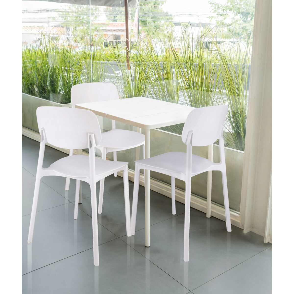4 X Krzesło Do Jadalni Kuchni Stołu Zestaw Komplet Lara Białe