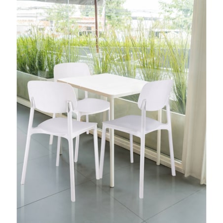 4 X Krzesło Do Jadalni Kuchni Stołu Zestaw Komplet Lara Białe