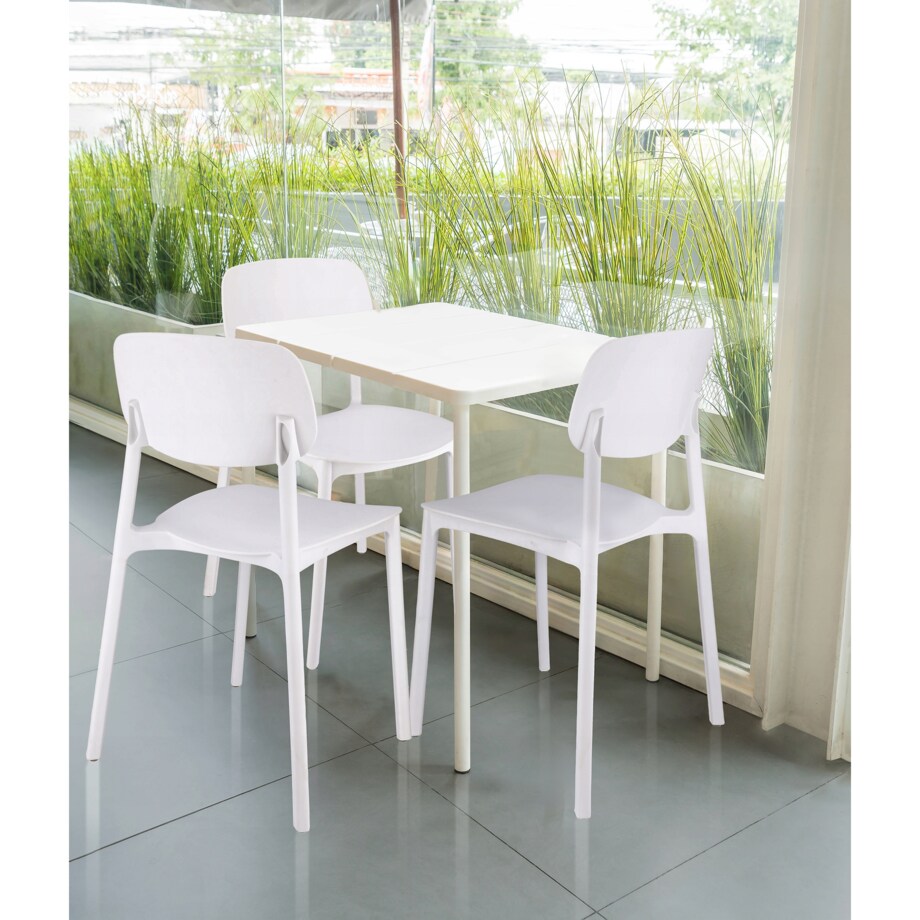 4 X Krzesło Do Jadalni Kuchni Stołu Zestaw Komplet Lara Białe