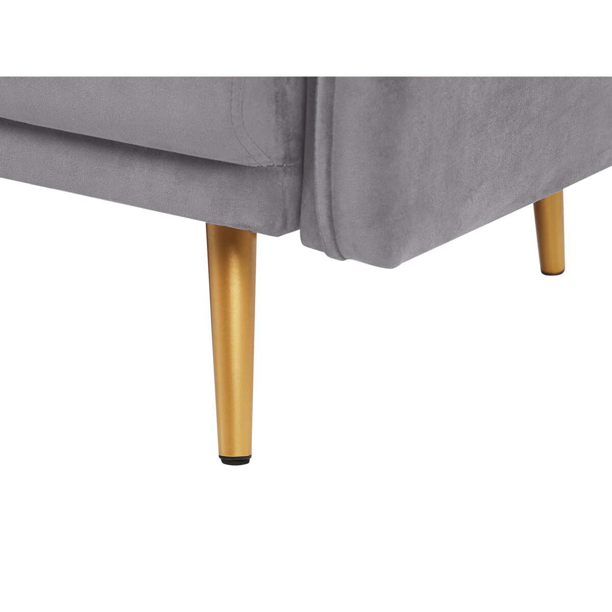 Sofa 3-osobowa welurowa szara MAURA