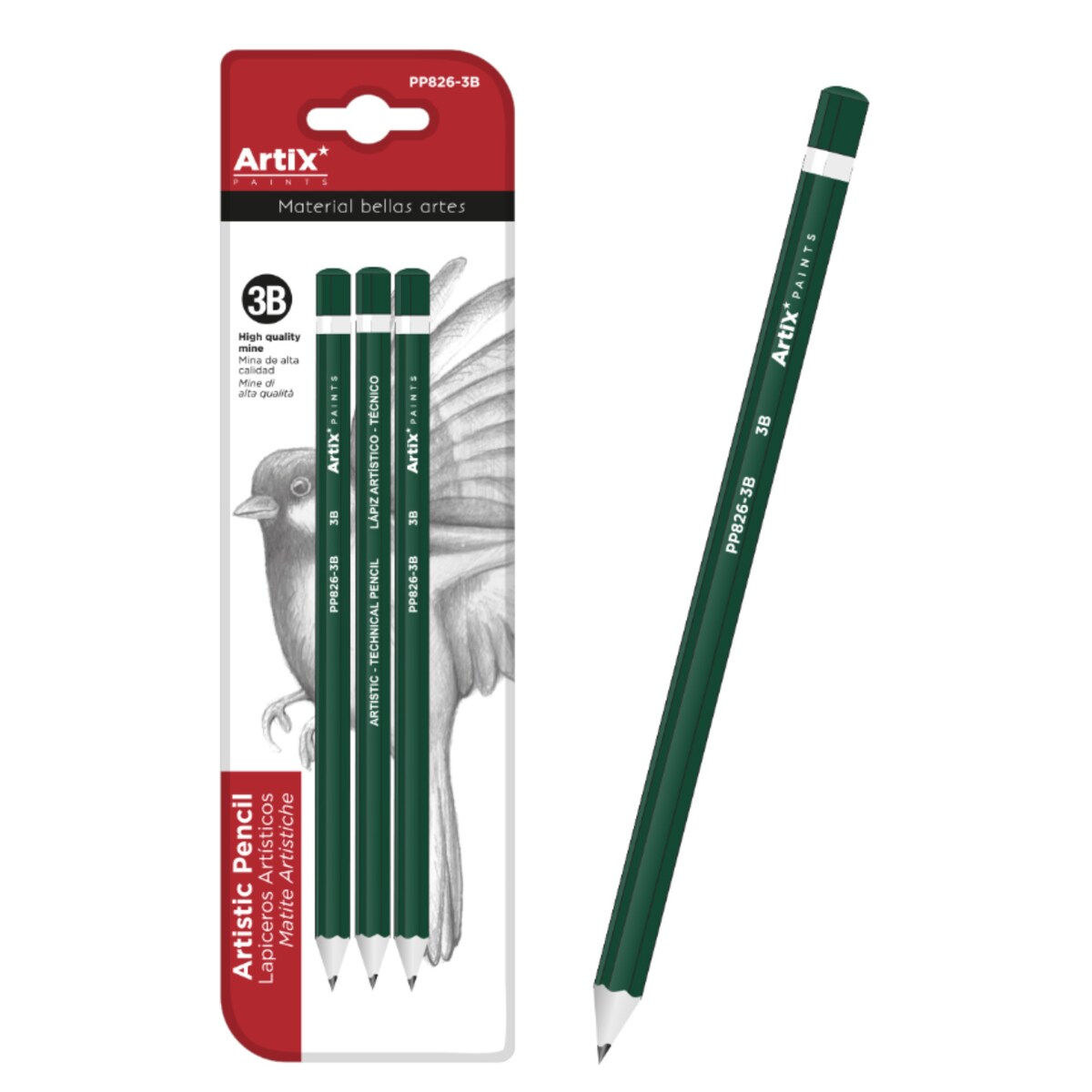 Ołówek 3B do szkicowania 3 szt.