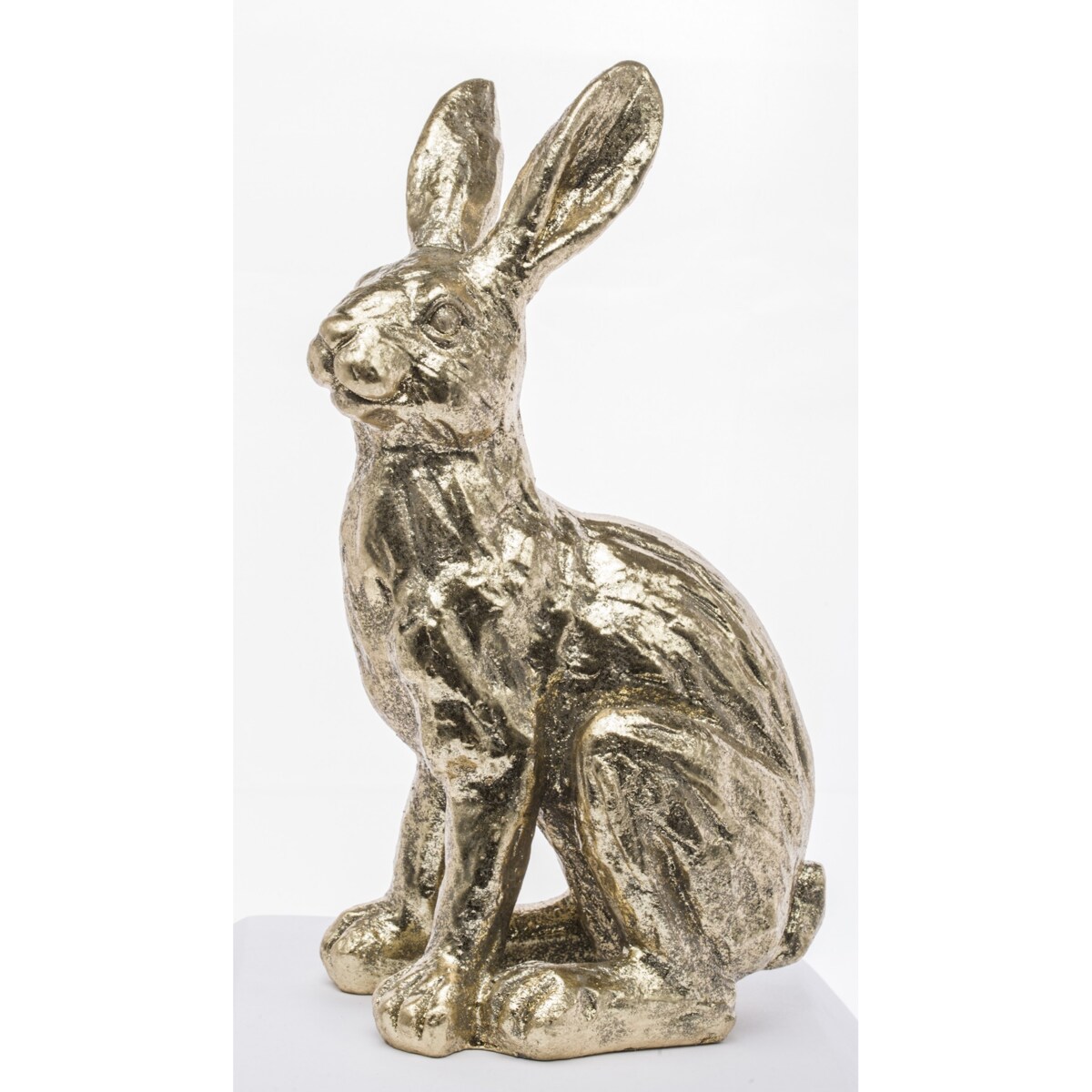 Dekoracja - siedzący złoty królik 27,5x11x14 cm TALA