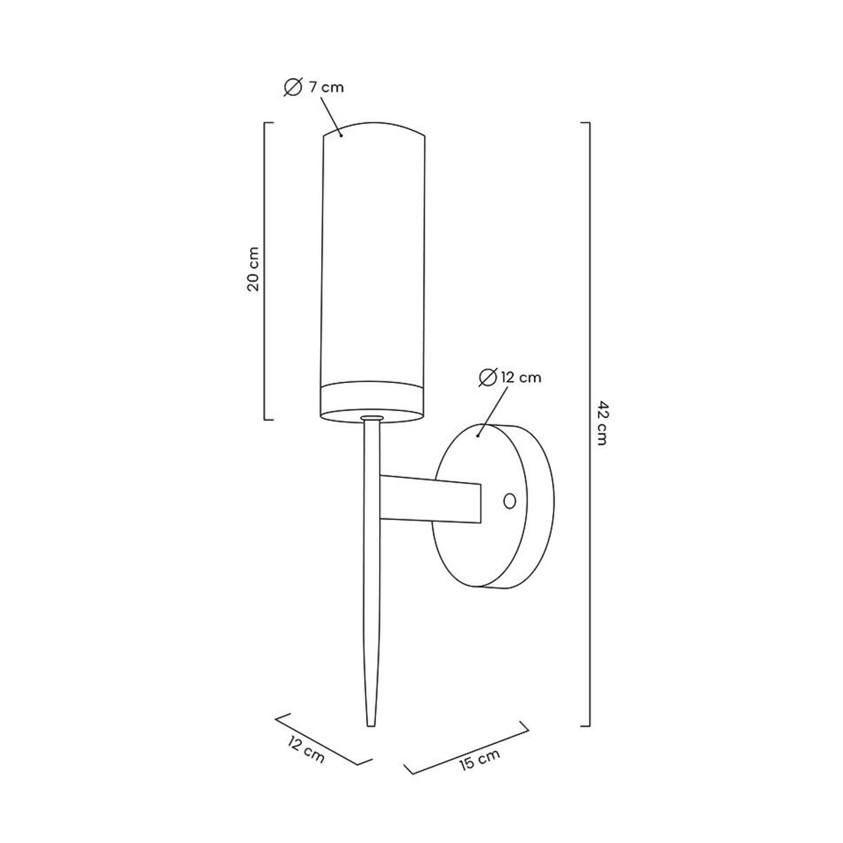 Elegancki kinkiet salonowy Torch glamour złoty crystal