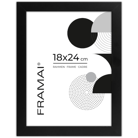 Czarna ramka na zdjęcia 18x24 cm rama MDF ramki do zdjęć 24x18 cm czarny FRAMAI®