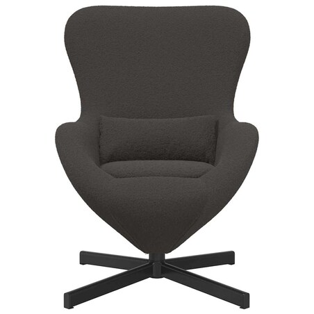 vidaXL Fotel jajo ciemno szary 63 x 73 x 90 cm