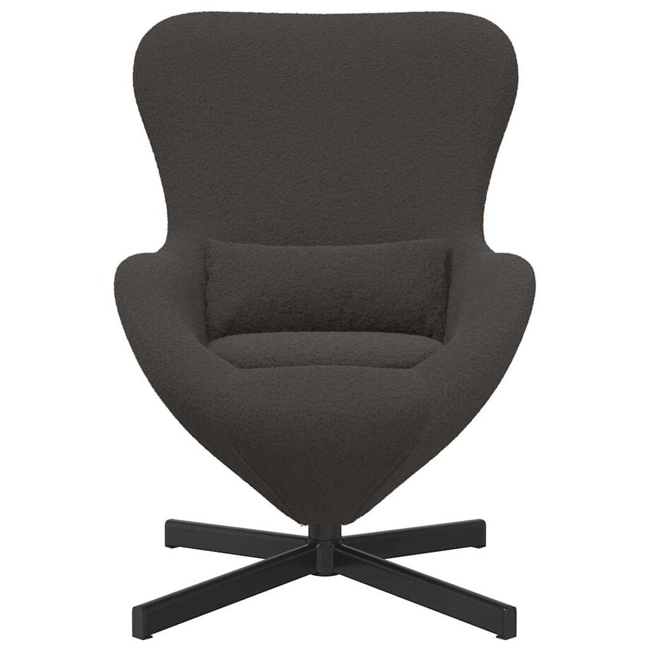 vidaXL Fotel jajo ciemno szary 63 x 73 x 90 cm