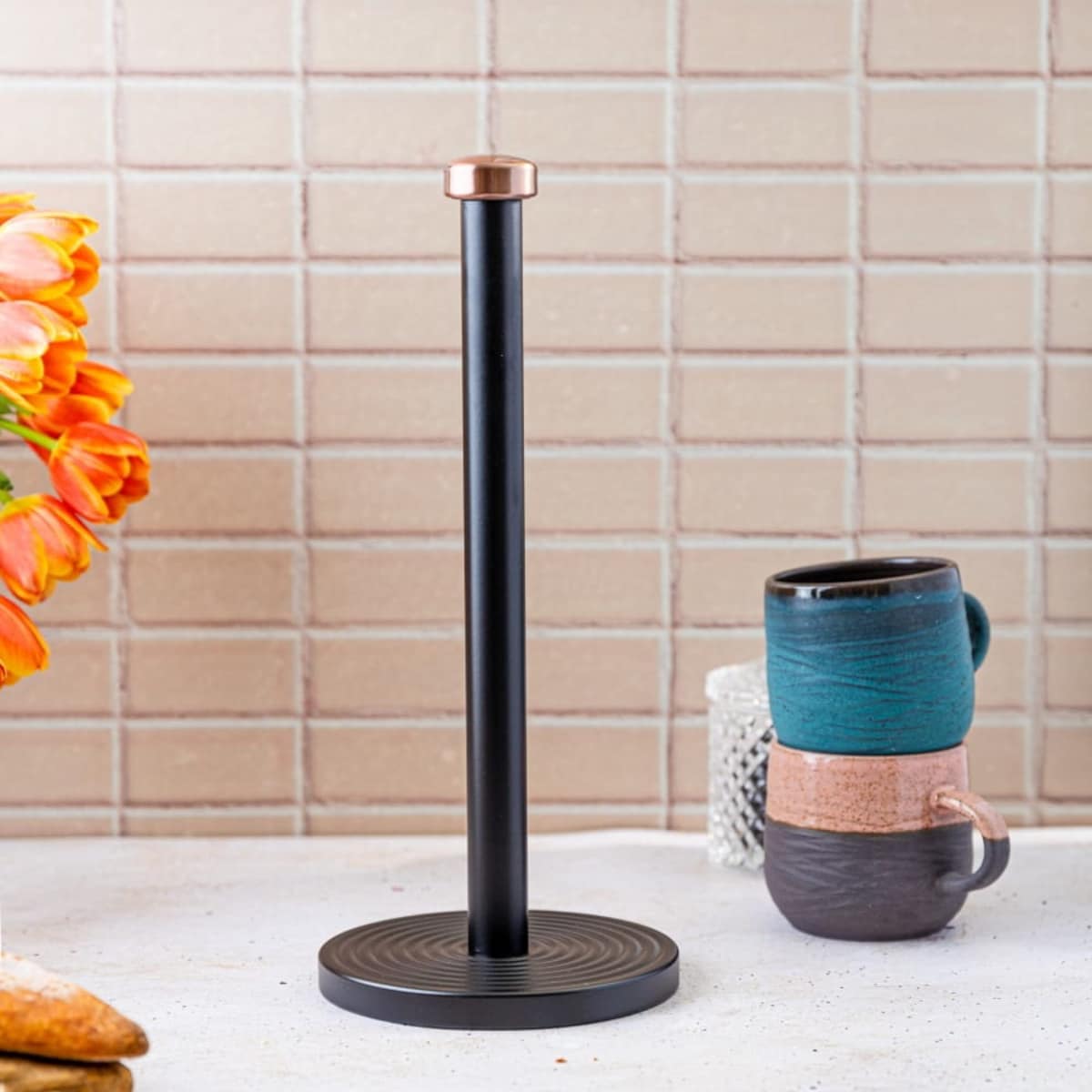 Stojak kuchenny na ręcznik papierowy czarny KLAUSBERG