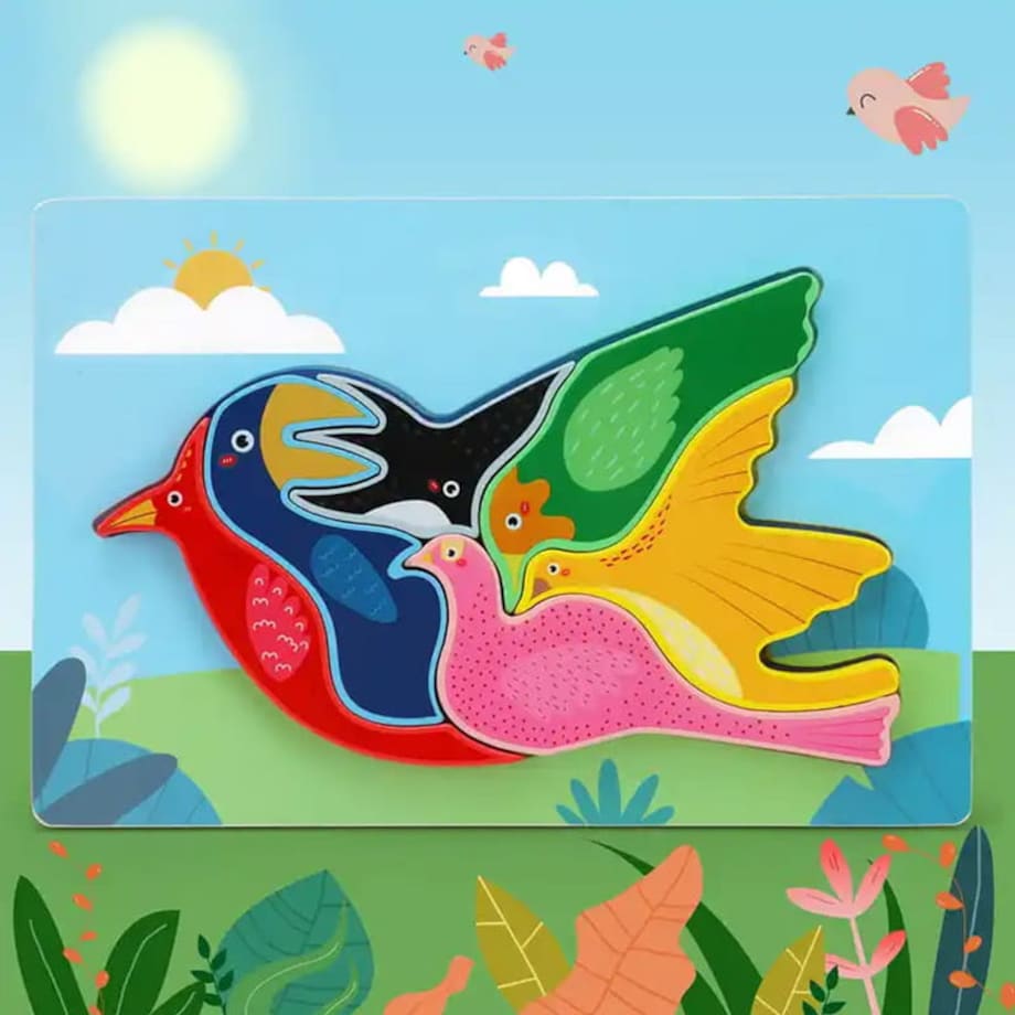 Puzzle drewniane - Ptaszek