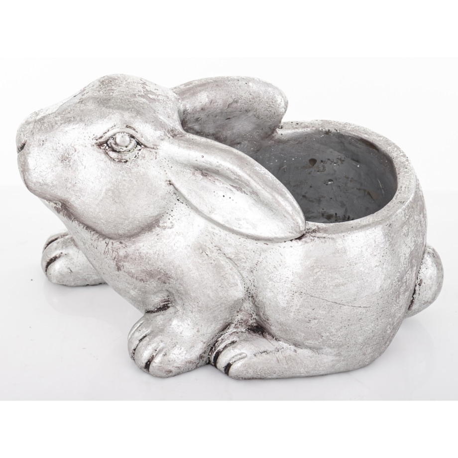 Osłonka cementowa 15x13x22 cm KRÓLIK srebrny