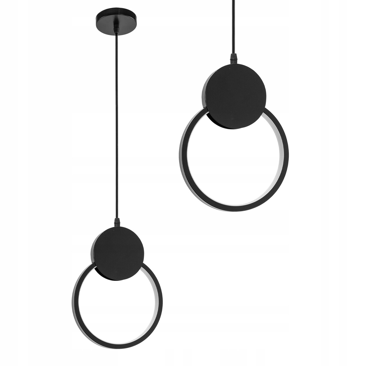 Lampa Sufitowa Wisząca Metal Black Led Czarny
