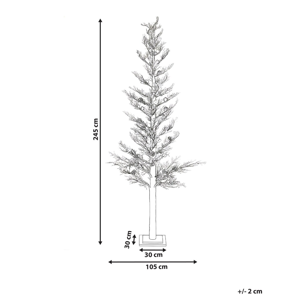 Dekoracja ogrodowa LED GRENIVIK Choinka 245 cm Biały
