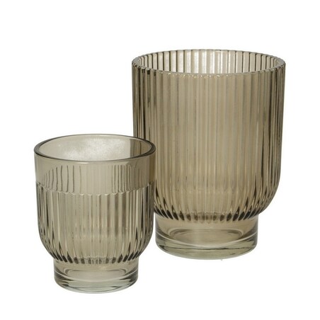 Świeczniki Insie 2szt. green, 10 x 10 x 12 cm