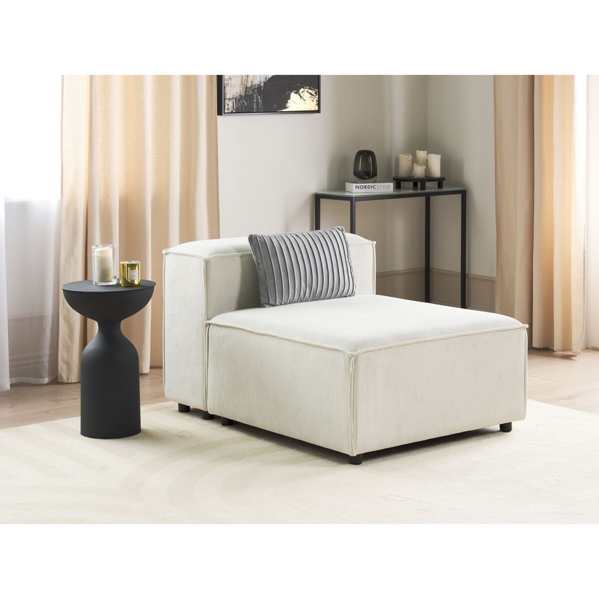 Moduł 1-osobowy ARDAL Sztruks Złamana biel