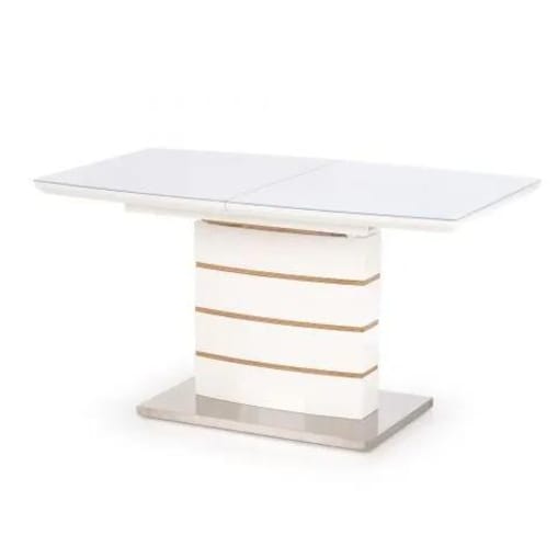 Stół TORONTO 140(180)x80 biały/dąb rozkładany