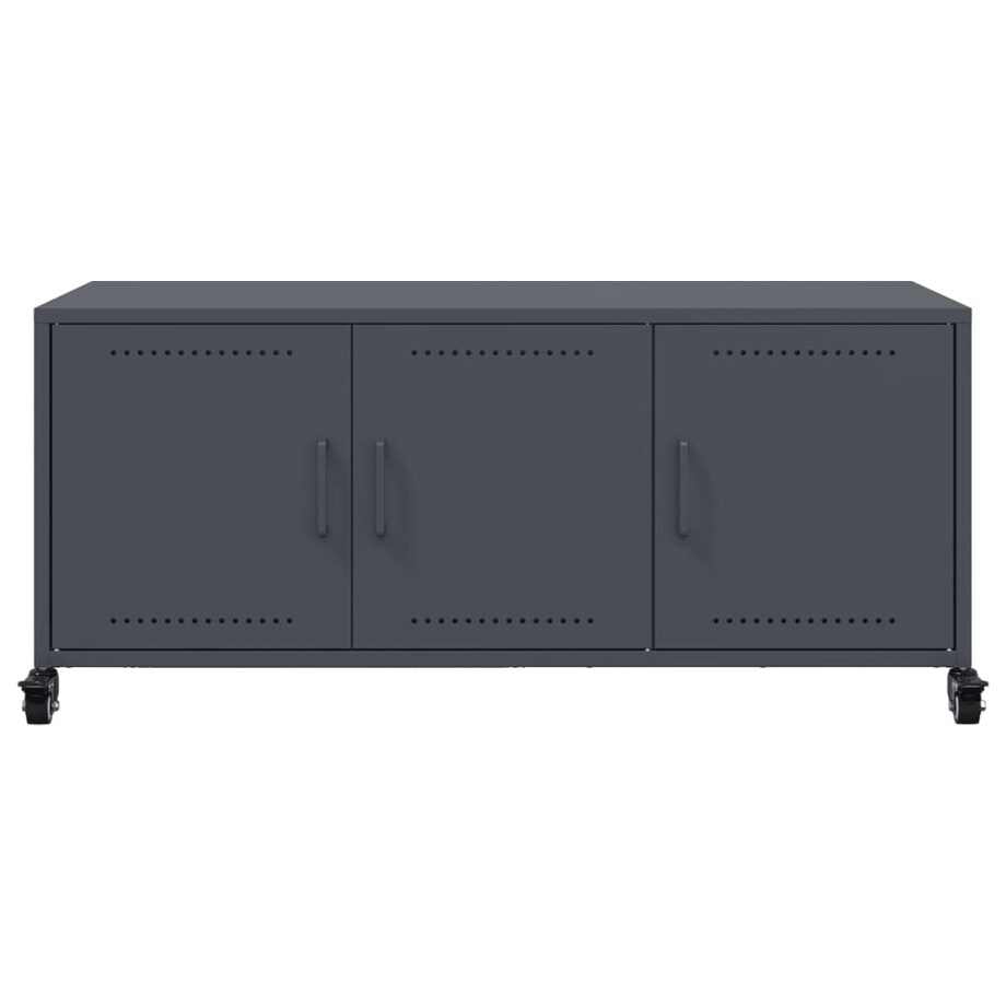 vidaXL Szafka RTV, antracytowa, 100,5x39x43,5 cm, stal