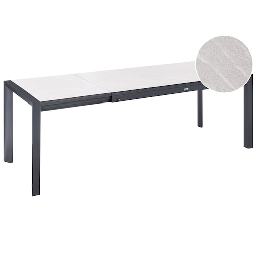 Stół ogrodowy rozkładany BINASCO 160/220 cm 90 cm Beżowy