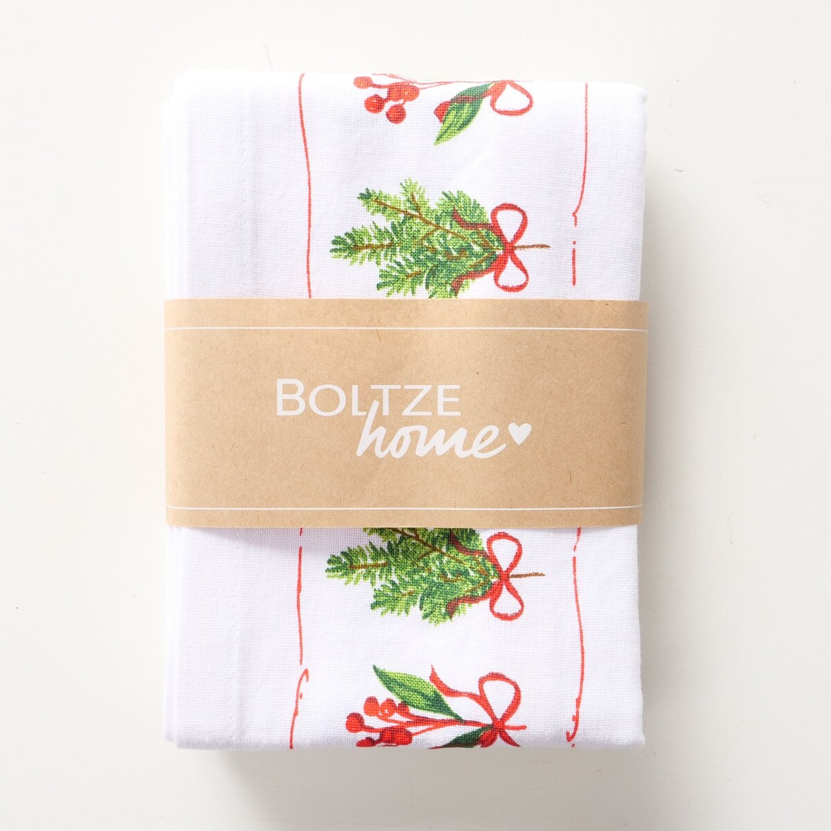 Bieżnik z jemiołą NOELLE, 140 cm, bawełniany