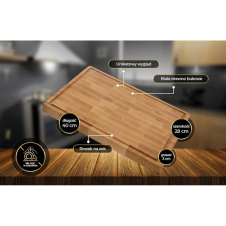 Shiori 撓 Shiro Chesū-ban deska do krojenia z białego buku