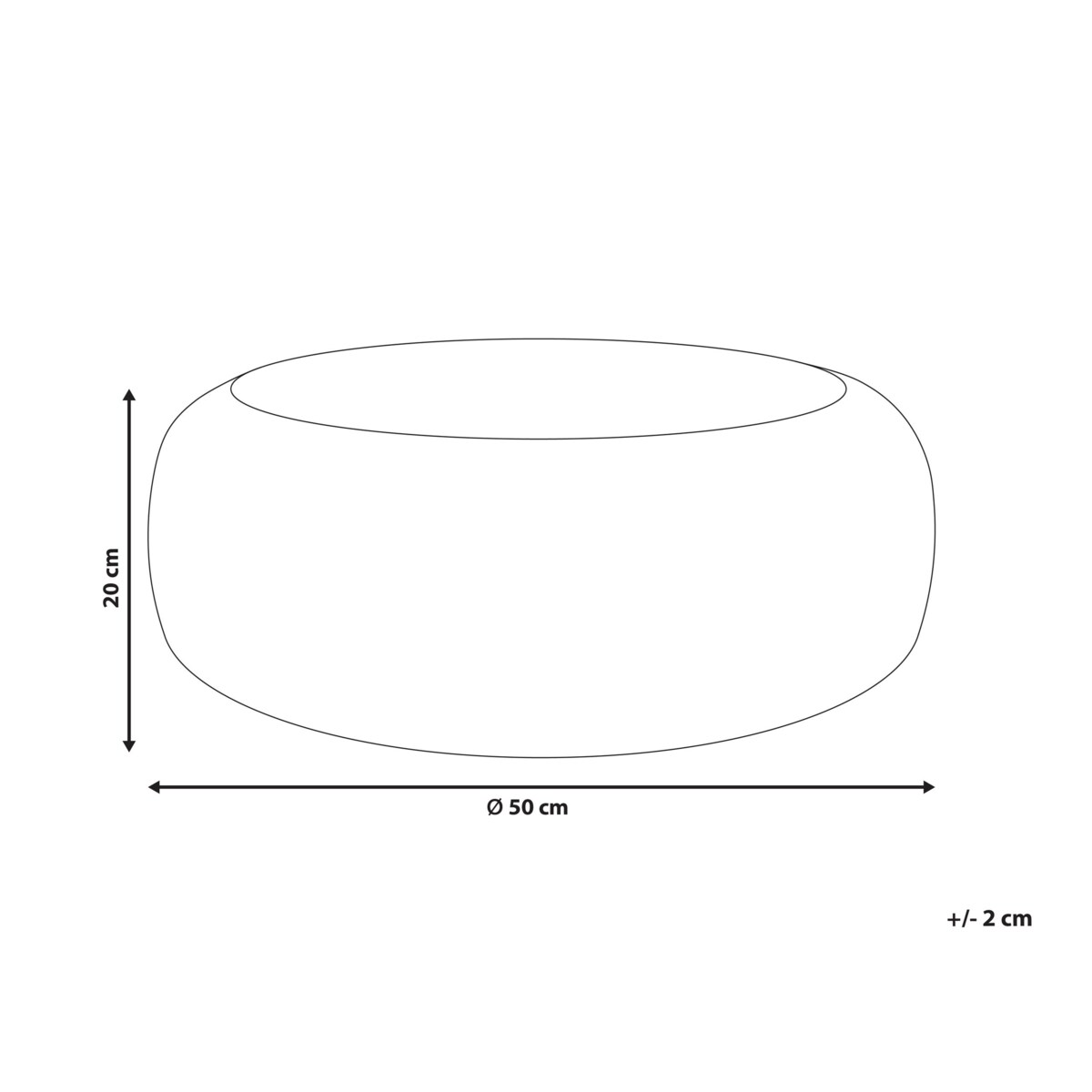 Puf pleciony 50 cm jasny BACKAN