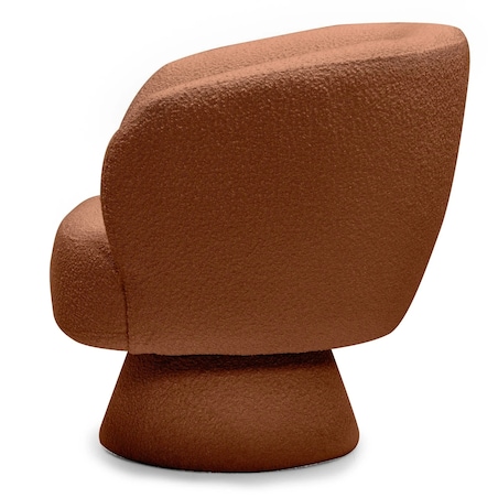 Fotel obrotowy 80x72x70 cm bouclé Nalf - V miedziany