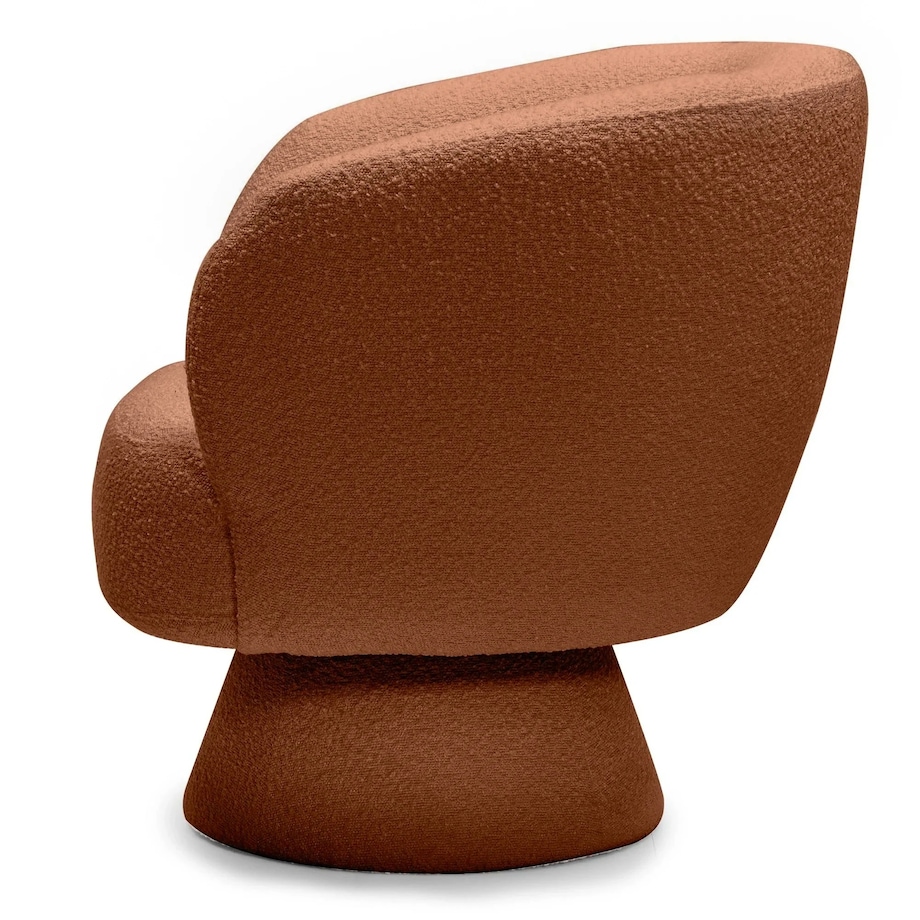 Fotel obrotowy 80x72x70 cm bouclé Nalf - V miedziany