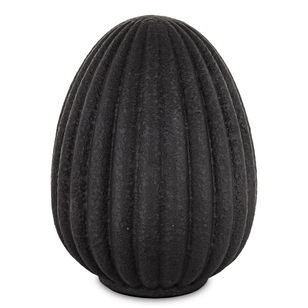 Dekoracja - czarne jajko 20x15,5x15,5 cm ceramiczne BLAKIE big