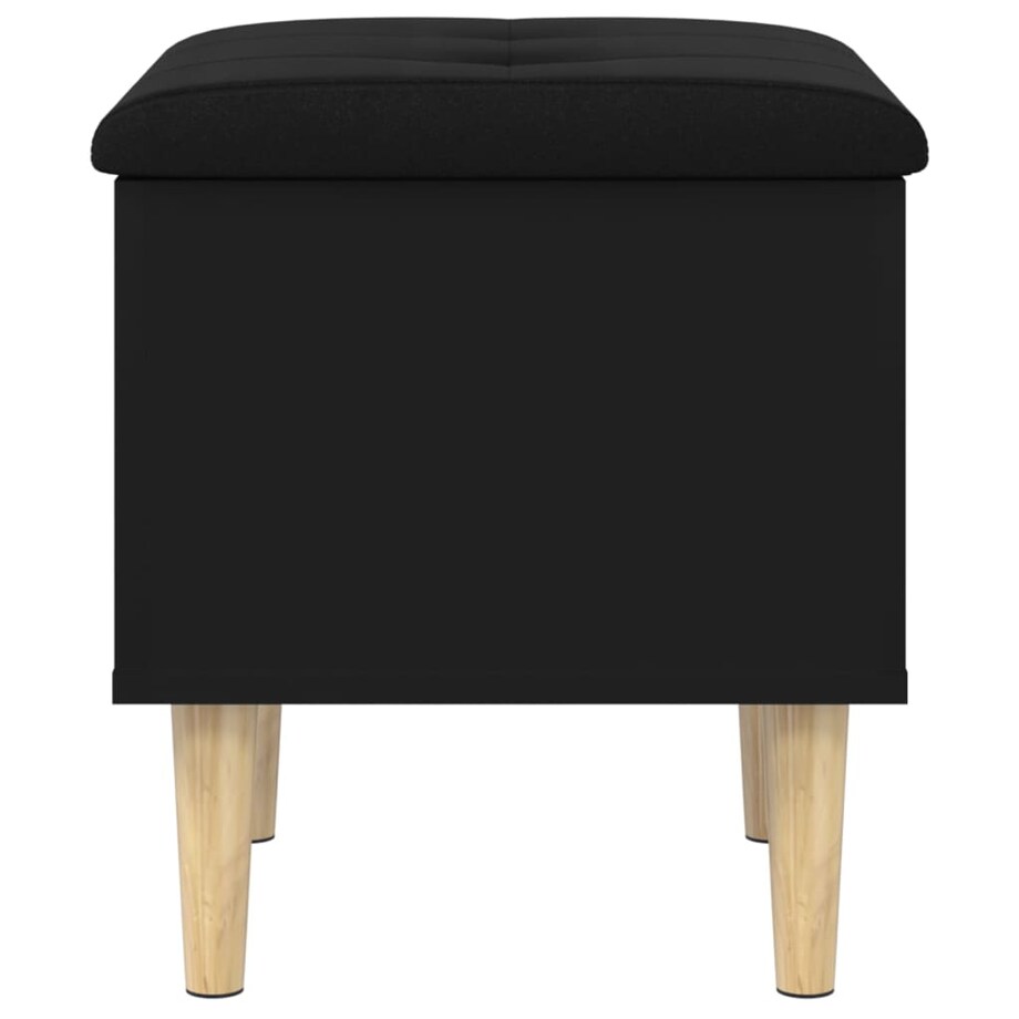 vidaXL Ławka ze schowkiem, czarna, 42x42x46cm, materiał drewnopochodny