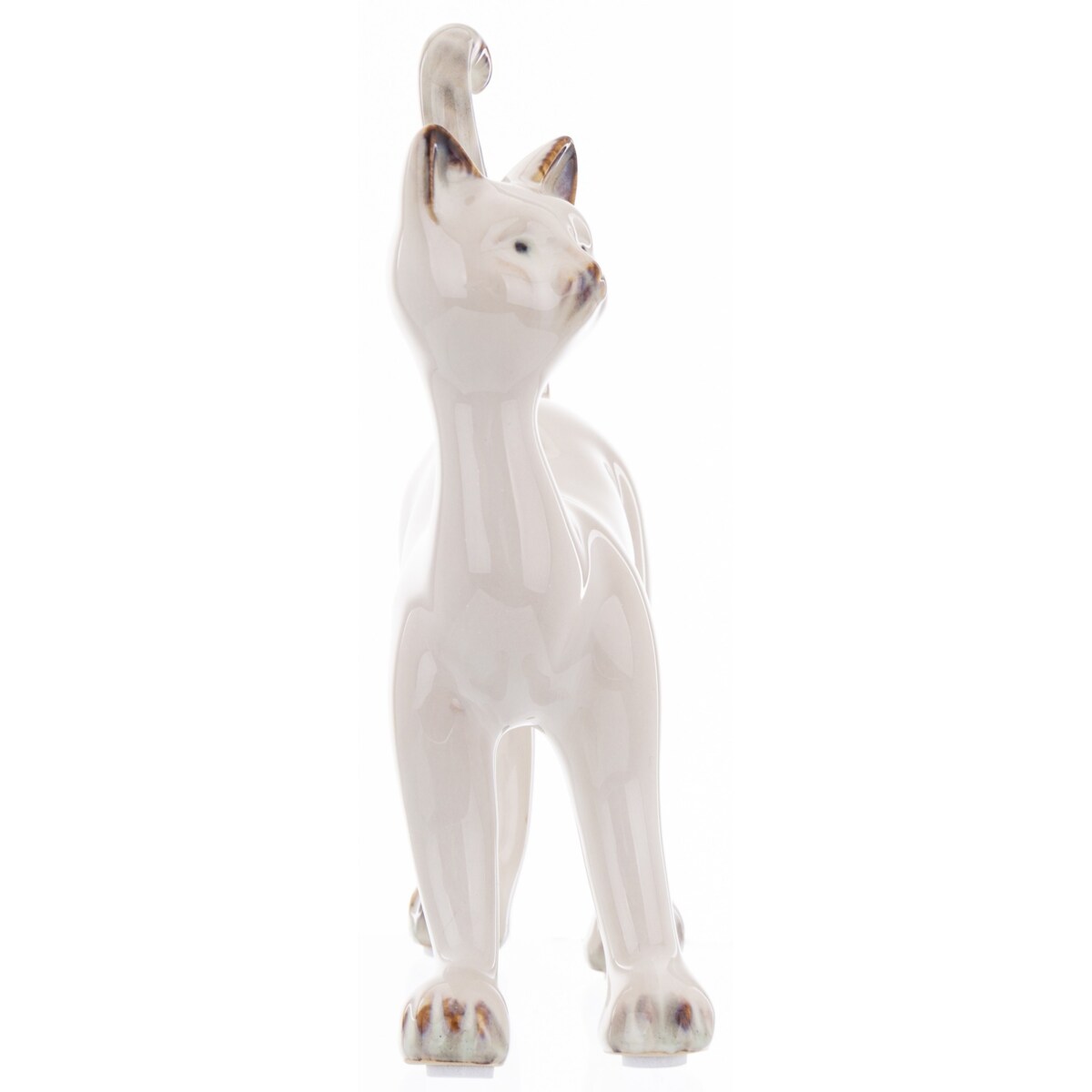Dekoracja - ceramiczna figurka kota 16x11x5 cm KATTUNGE