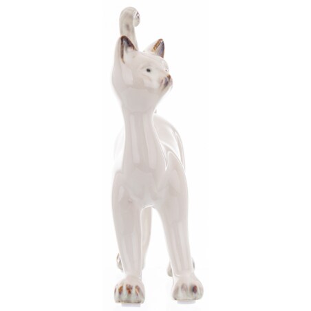 Dekoracja - ceramiczna figurka kota 16x11x5 cm KATTUNGE
