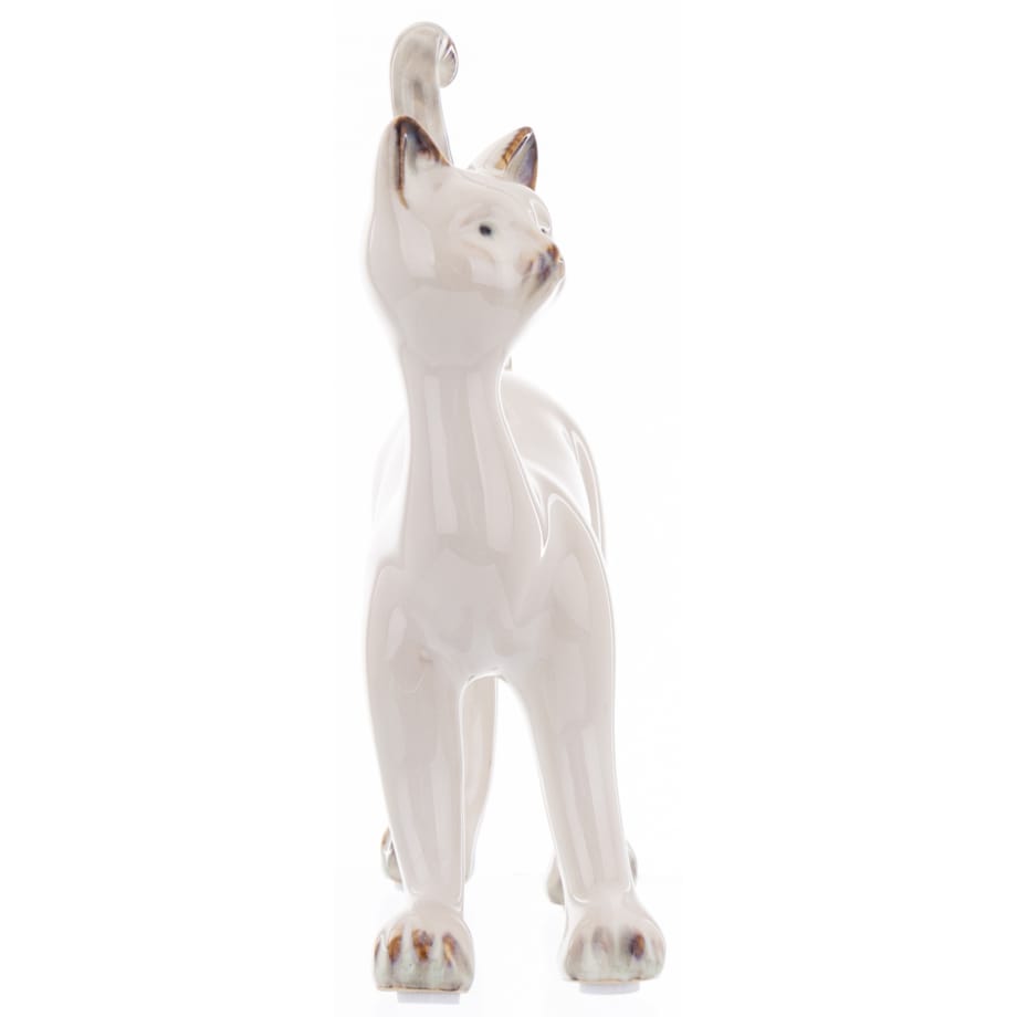Dekoracja - ceramiczna figurka kota 16x11x5 cm KATTUNGE