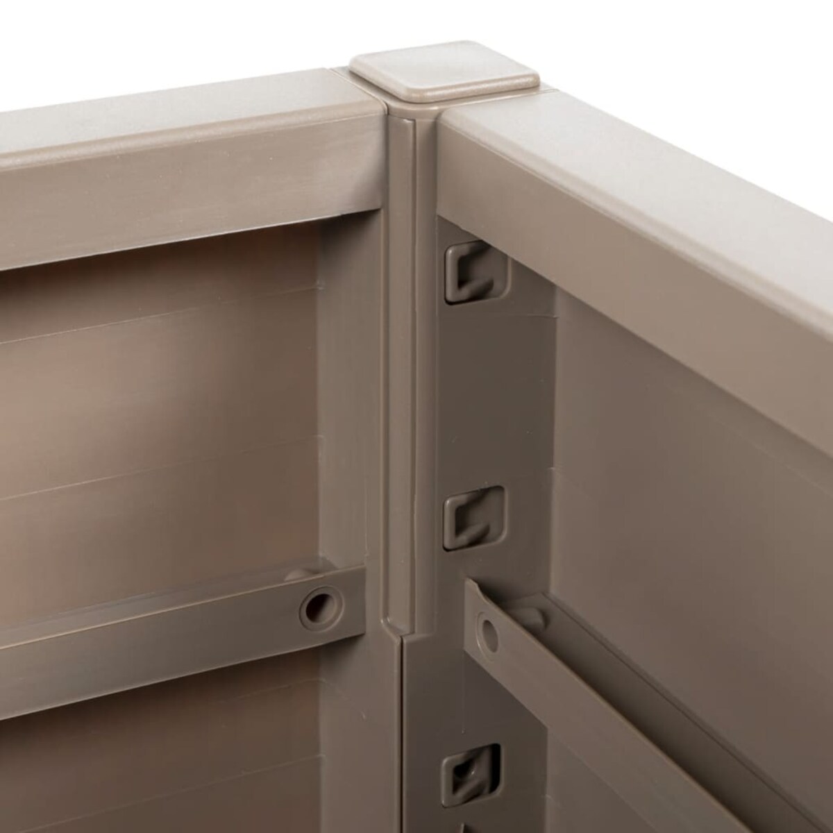 vidaXL Donica ogrodowa, jasnobrązowa, 80x36x35 cm, PP