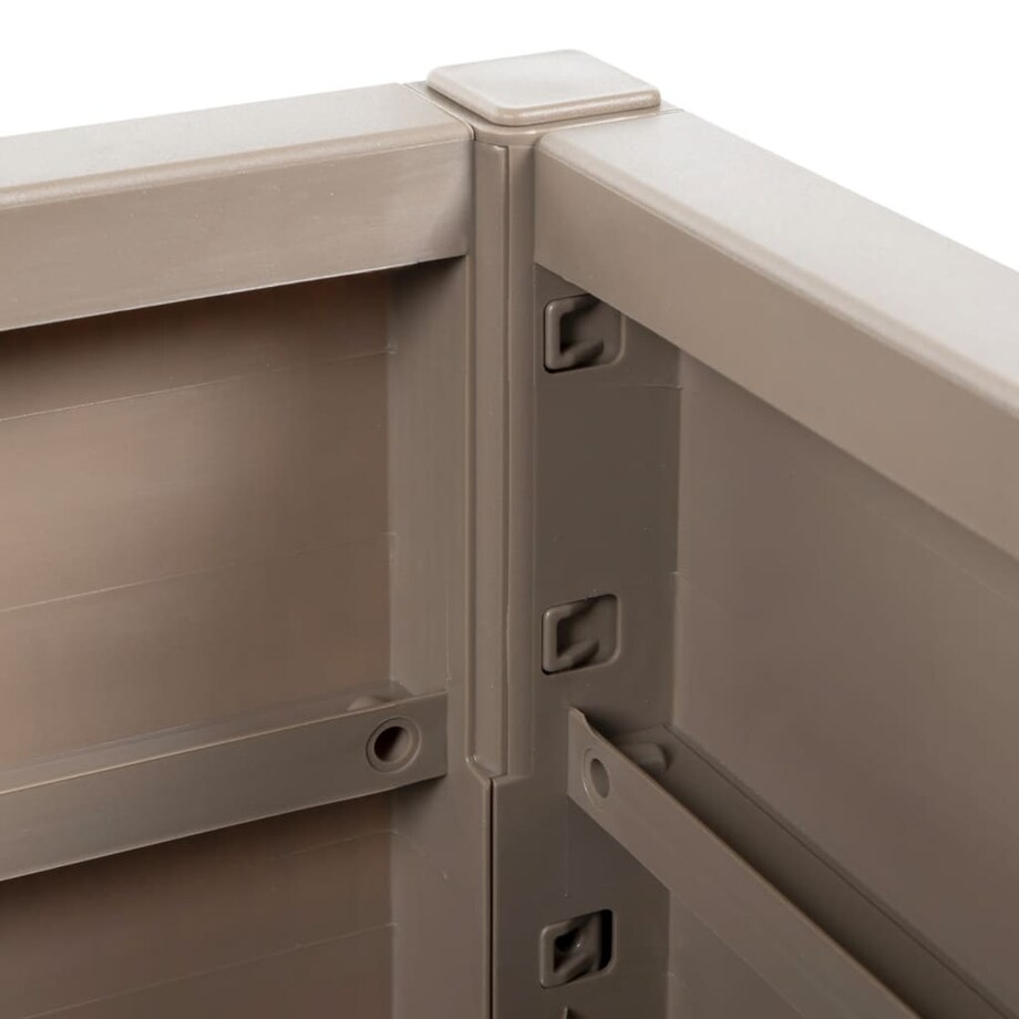 vidaXL Donica ogrodowa, jasnobrązowa, 80x36x35 cm, PP