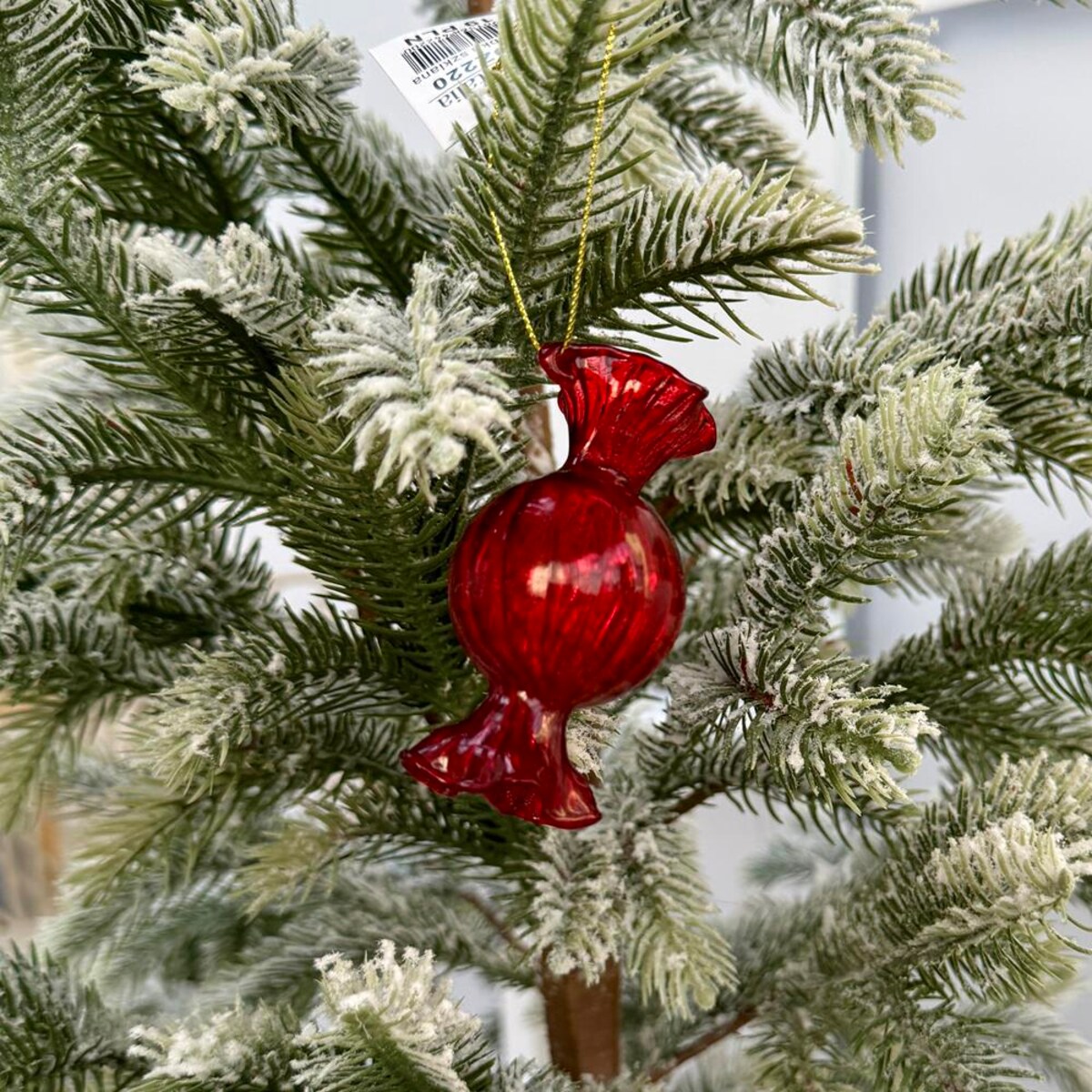 VILLA ITALIA Bombka szklana CUKIEREK red 8 cm